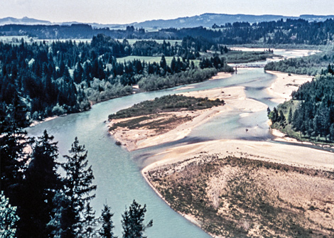 1955 - Lech beim Kreuter Steg südwestlich Schongau, Landkreis Weilheim-Schongau, Foto: Otto Kraus